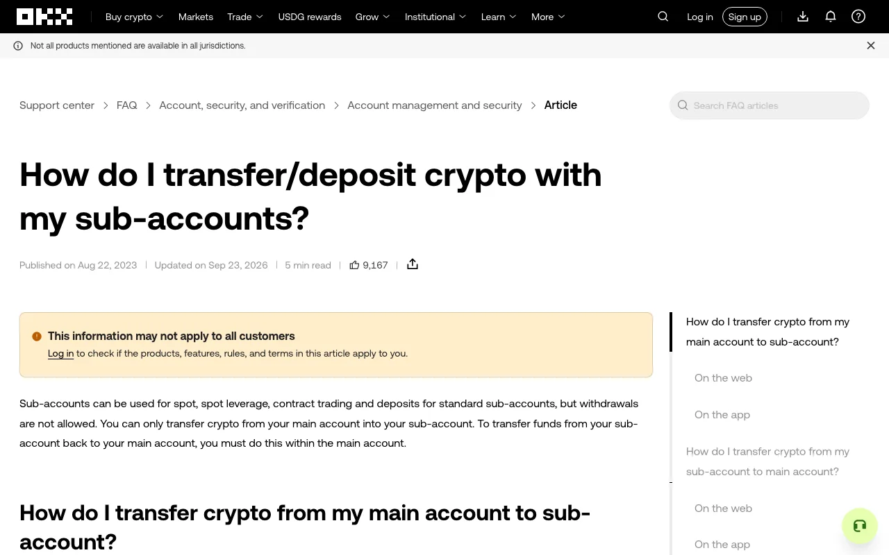 How to Withdraw from an OKX Sub-Account: Transfer to Main First