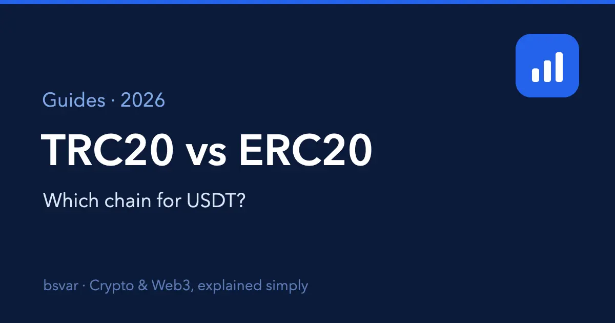 TRC20 vs ERC20 USDT: Which One Should You Choose? (2026)