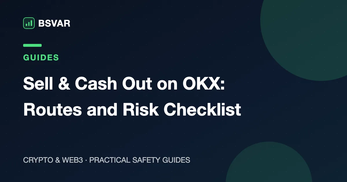 How to Sell Crypto and Cash Out on OKX (2026): Express Sell, C2C and Risk Checklist